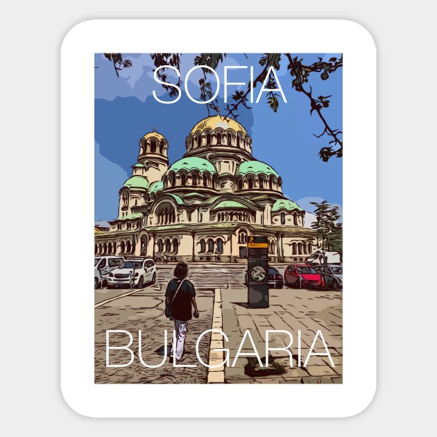 Sofia Bulgaria Sticker by WelshDesigns